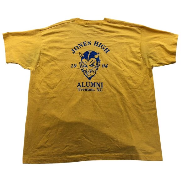 Fruit Of The Loom Mens Jones High Alumni T-Shirt XXXL Yellow Short Sleeve Casual - Picture 2 of 12
